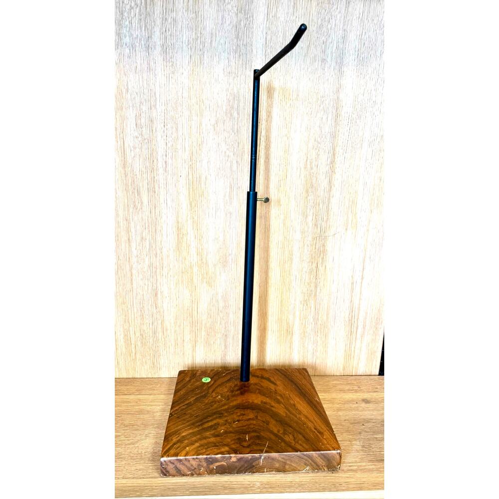 “J” Custom Steel & Wood Retail Display Stand – Adjustable Height